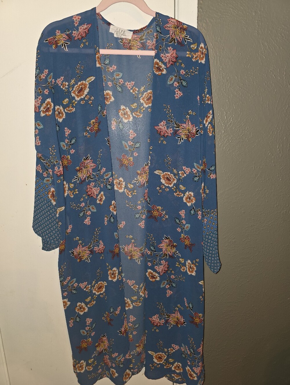 Blue Floral Kimono